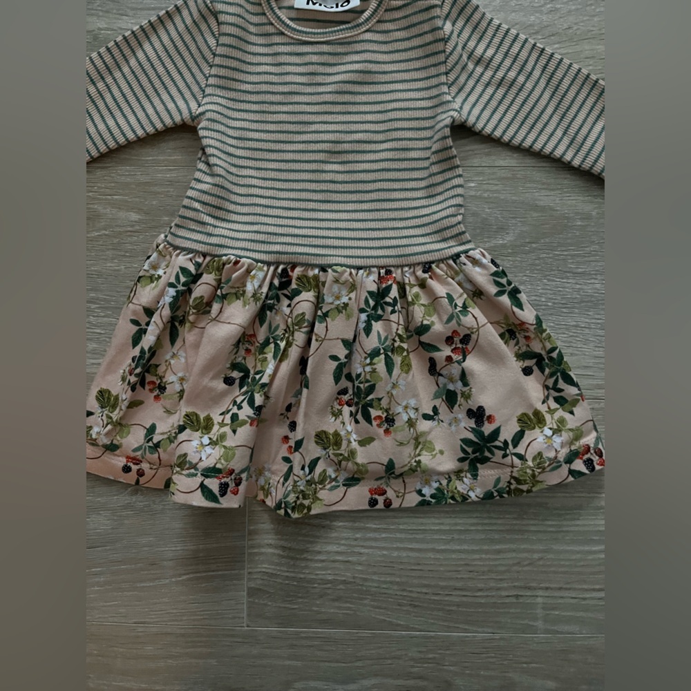 Molo Baby Carel Bramble Rose Long Sleeve Dress - Size 6m (68) - Picture 4 of 7
